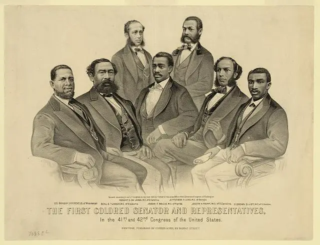 Library of Congress The first colored senator and representatives