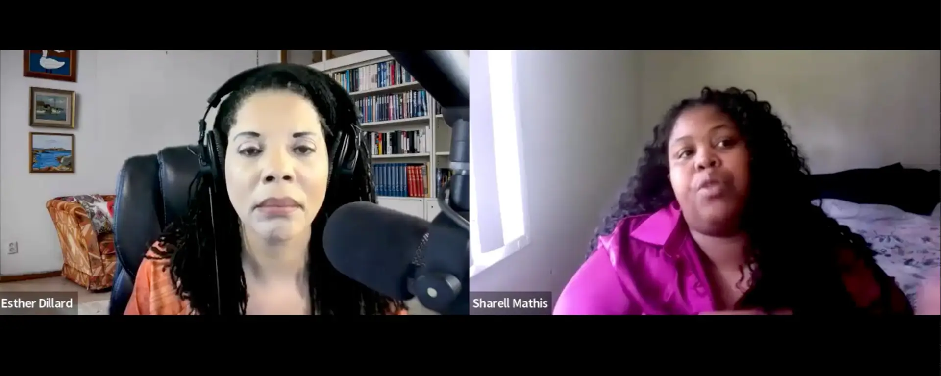 Sharell Matthis shares her experience of Black family homelessness with host Esther Dillard on The Color Between the Lines podcast.